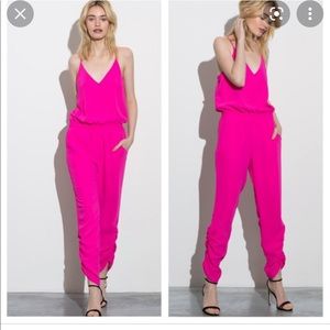 Amanda Uprichard Womens NWT Lowell Pink Jumpsuit